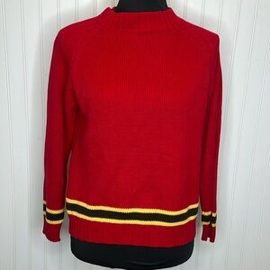Vintage Red Mock Neck Sweater Size Small